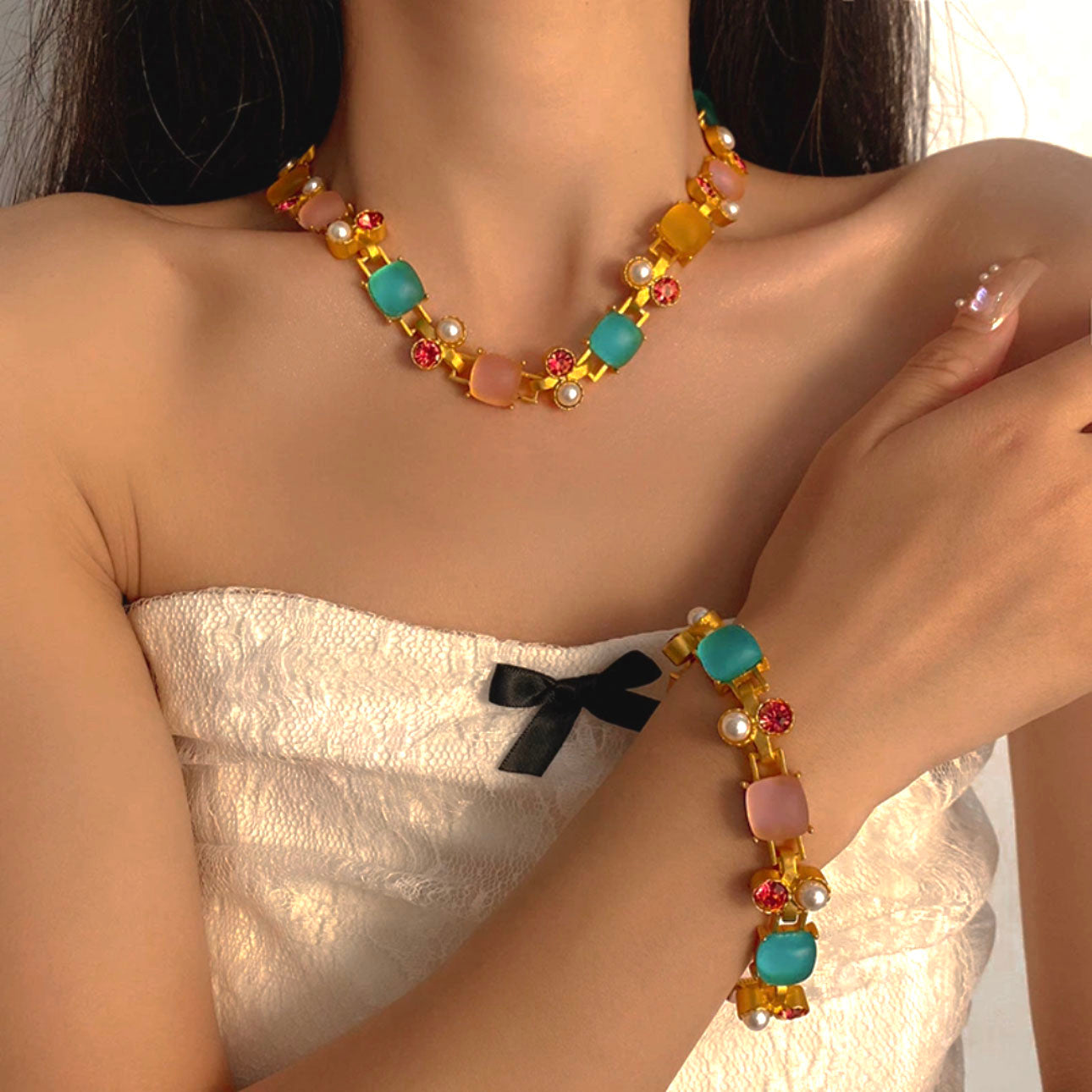 Greta Necklace Set | 24k Gold Plated