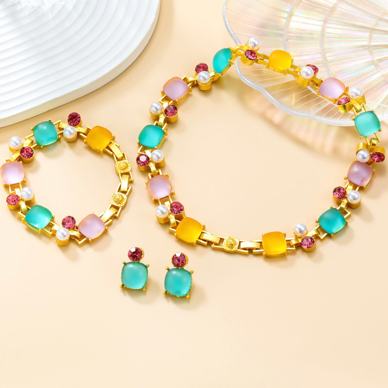 Greta Necklace Set | 24k Gold Plated
