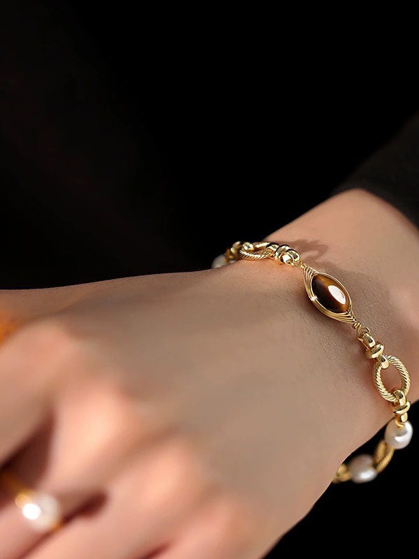 Amber Bracelet | 24k Gold Plated